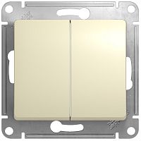 Выключатель без рамки Systeme Electric Glossa 2-кл. бежевый картинка